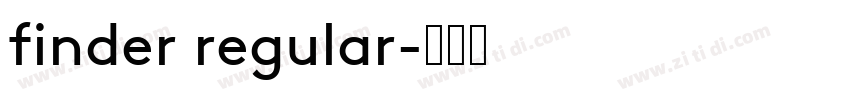 finder regular字体转换